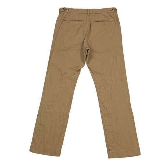 Patprimo Chino Pants With Waistband Details 32 Beige Tan Slim Fit Flat Front - Picture 11 of 12